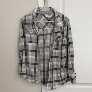 Gray Plaid Women's Hoodie